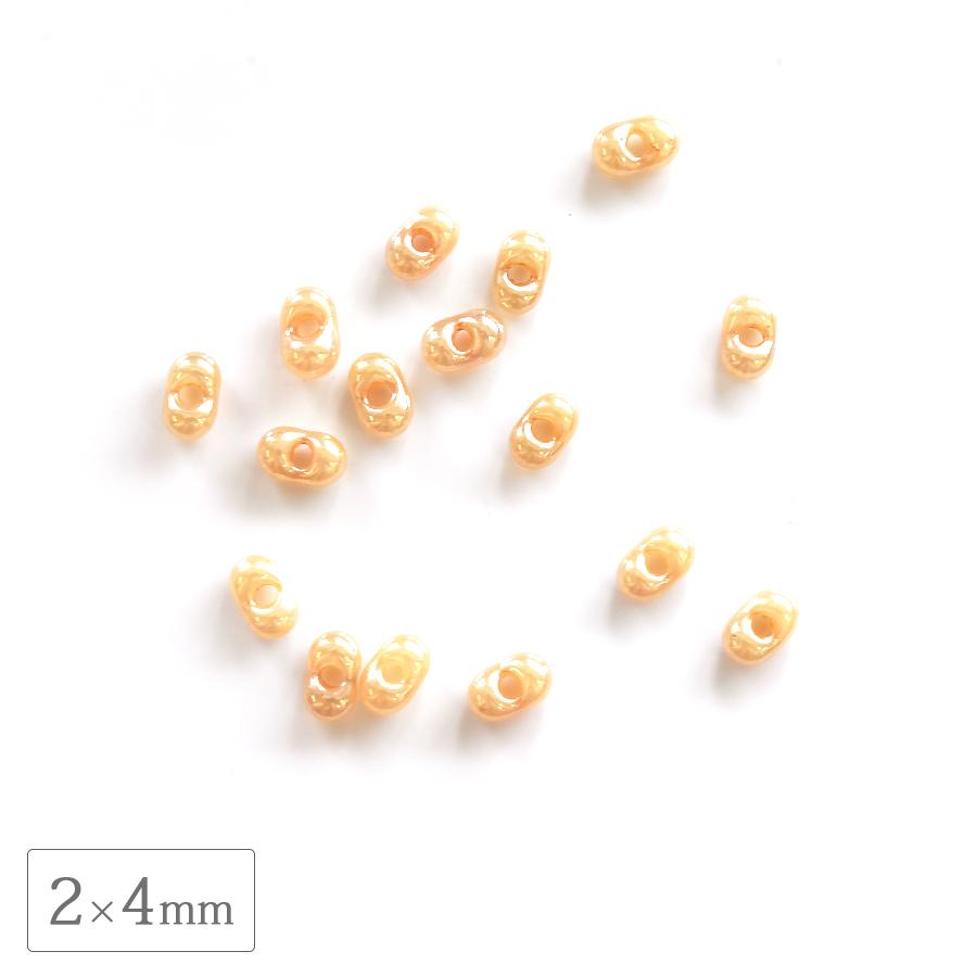 チェコビーズ ファルファーレ 小 2×4mm (59142) 500g ブロンズ チェコ
