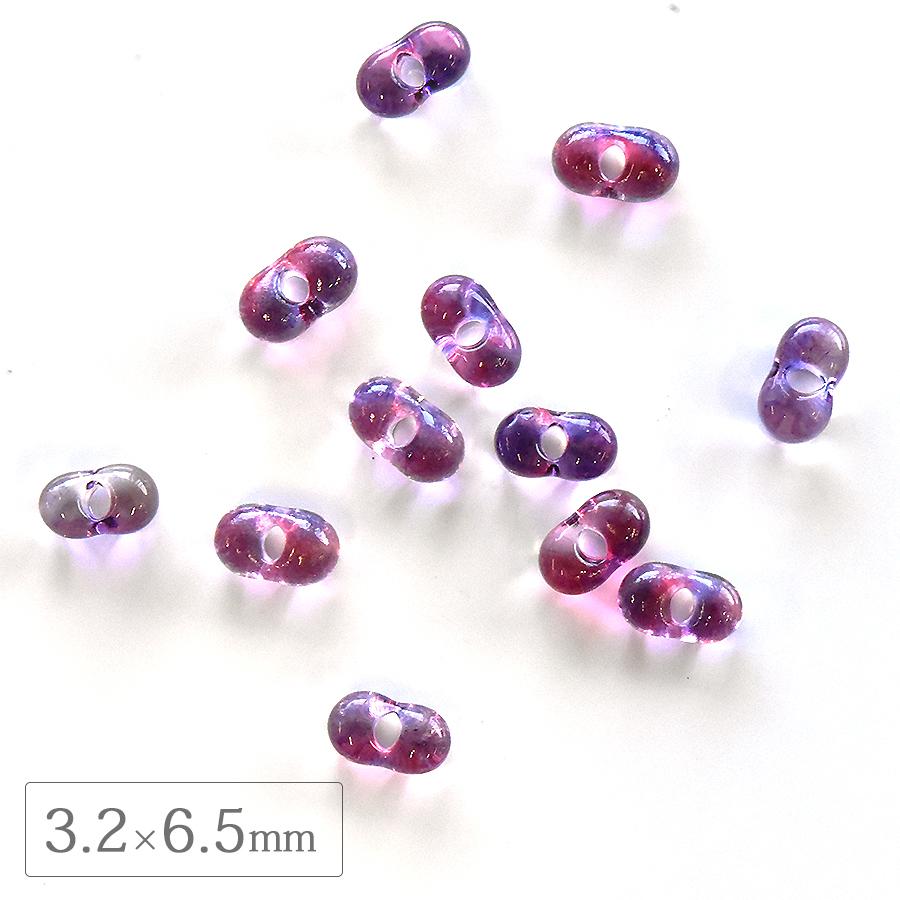 チェコビーズ ファルファーレ 3.2×6.5mm ボルドーパープル 5g シード