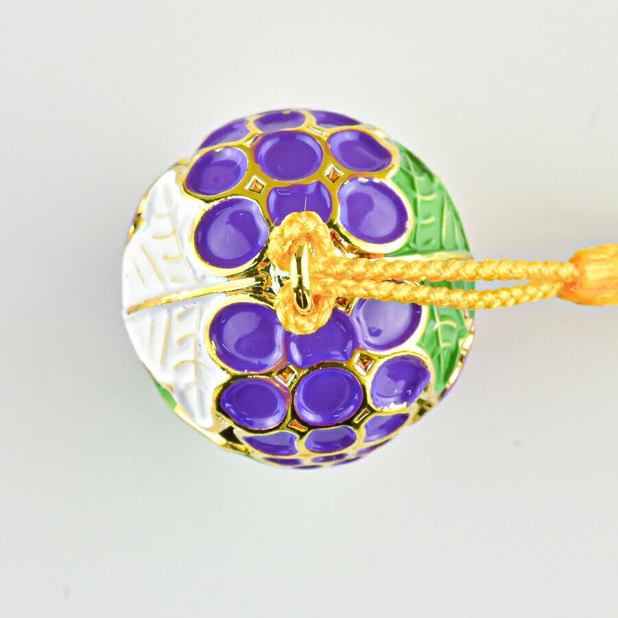 1個 花鈴 ブドウ パープル 紫系 約21mm キーホルダー ストラップ
