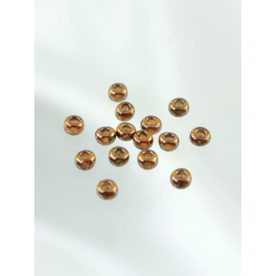 チェコビーズ 丸小ビーズ ロカイル シードビーズ 11/0 クリスタルブロンズ 500g パーツ アクセサリー ハンドメイド 手芸 手作り 素材_2
