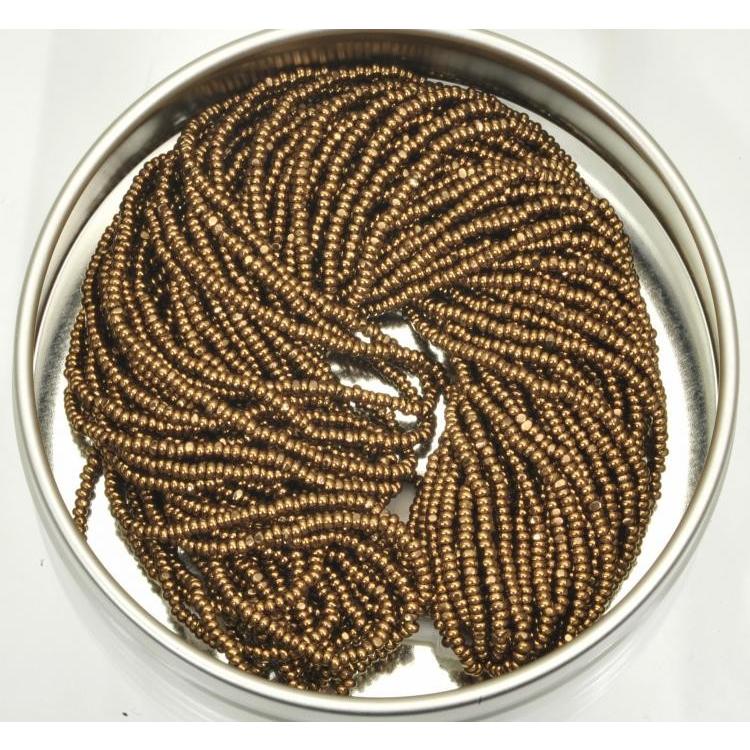 チェコビーズ シャルロットビーズ 13/0 約1.7mm 糸通し ブロンズ 1袋(500ｇ) パーツ アクセサリー ハンドメイド 手芸 手作り 素材