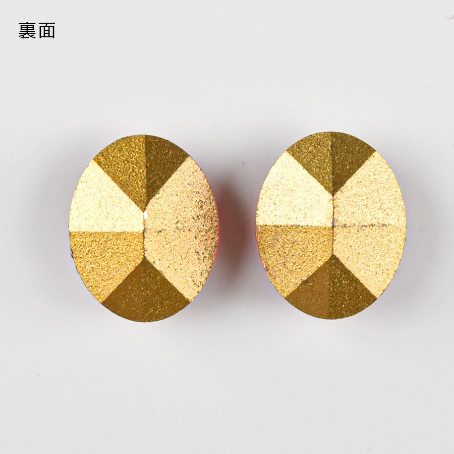 スワロフスキー 2個 #4100 ゴールドフォイル ヴィンテージ チャトン