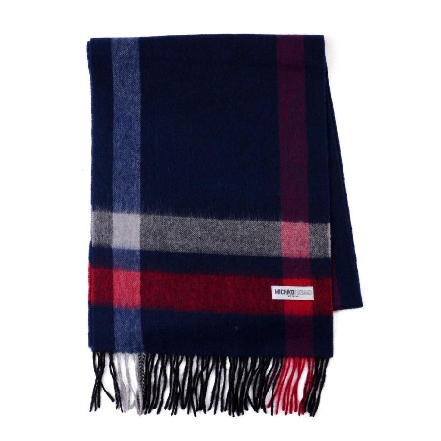 Michiko London ブランドマフラー メンズ 大人気定番商品 ウール レディース チェック柄
