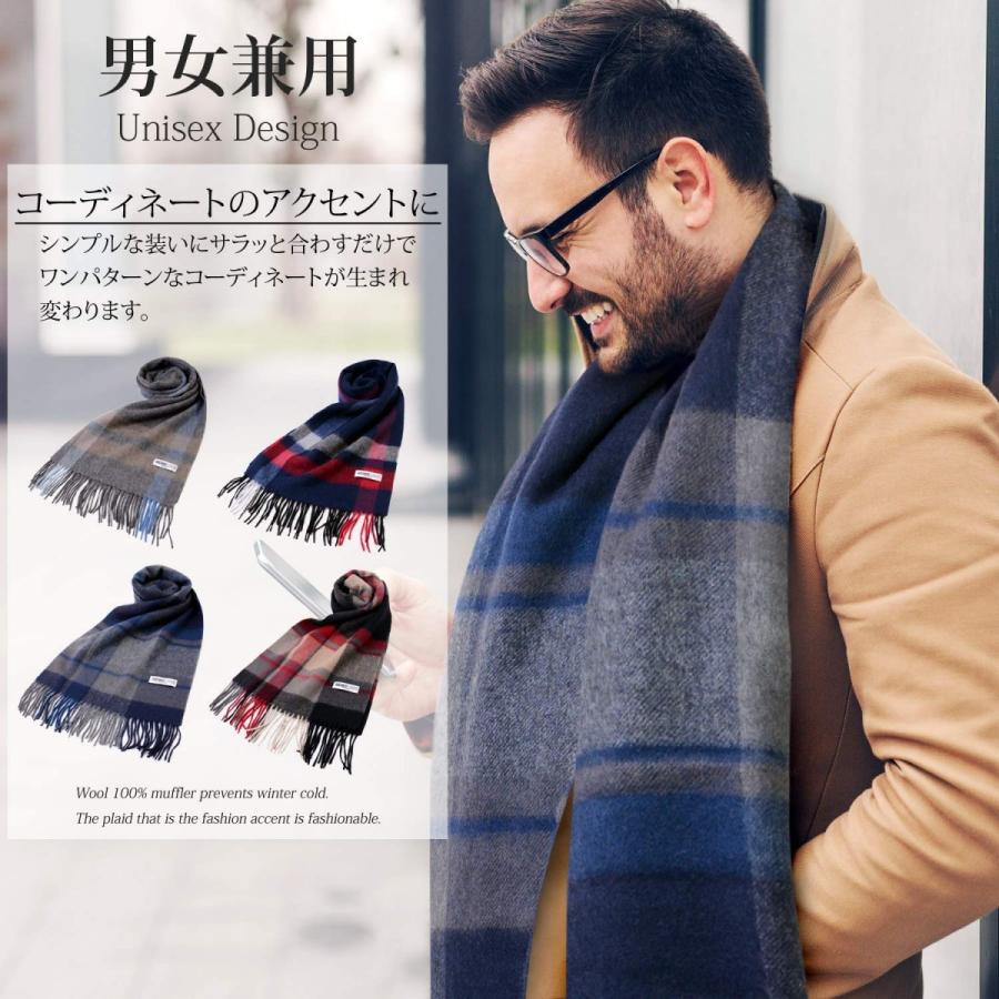 Michiko London ブランドマフラー メンズ 大人気定番商品 ウール レディース チェック柄