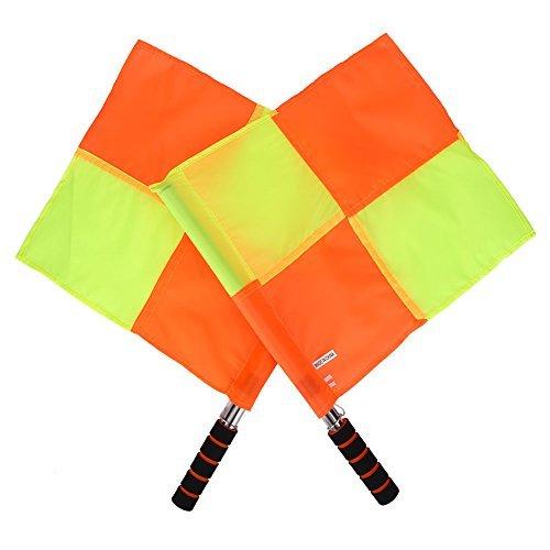 1322円 ラッピング 2pcs フェリーフラッグ サッカー 審判旗 審判用品 サッカー訓練用 プロライン 収納袋付き