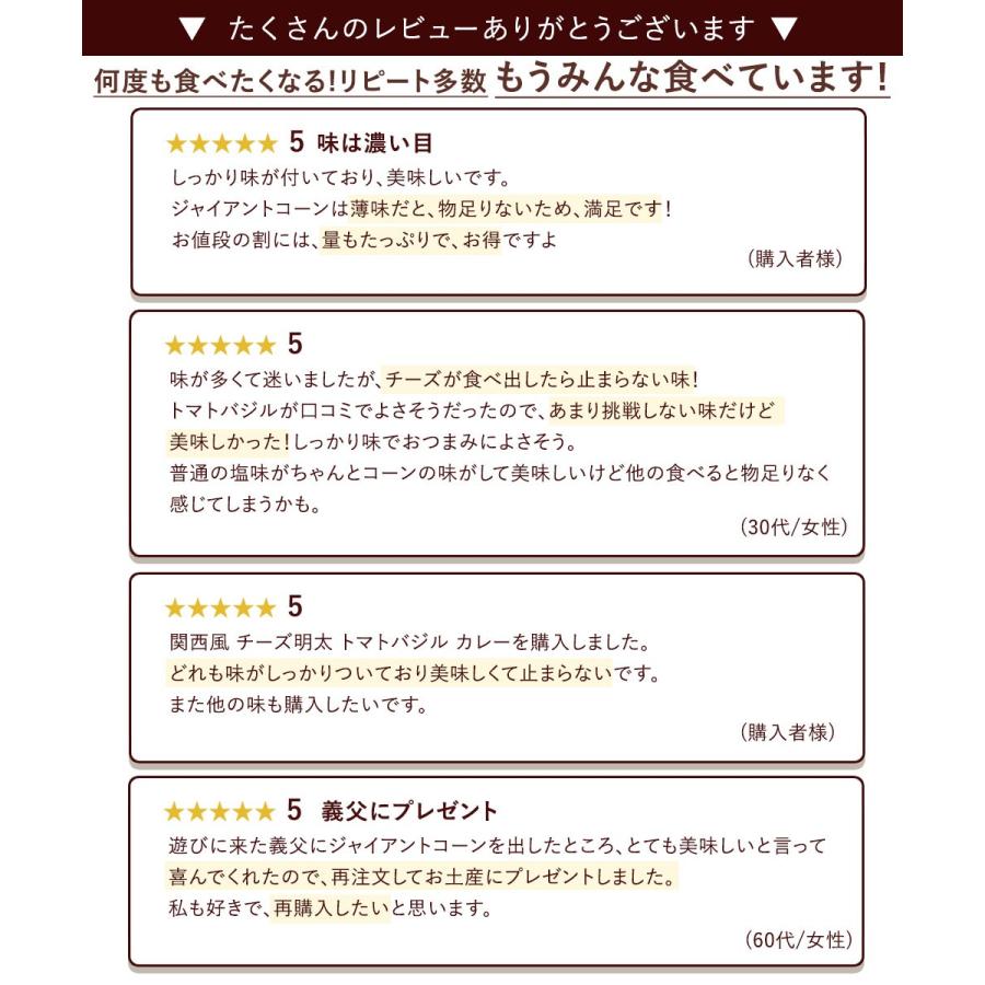 お菓子 お試し ジャイアントコーン 250g 全13種から選べる おつまみ ジャイコンズ トウモロコシ スナック おやつ ポイント利用 1000円ぽっきり | 大浜スイーツアカデミー | 16