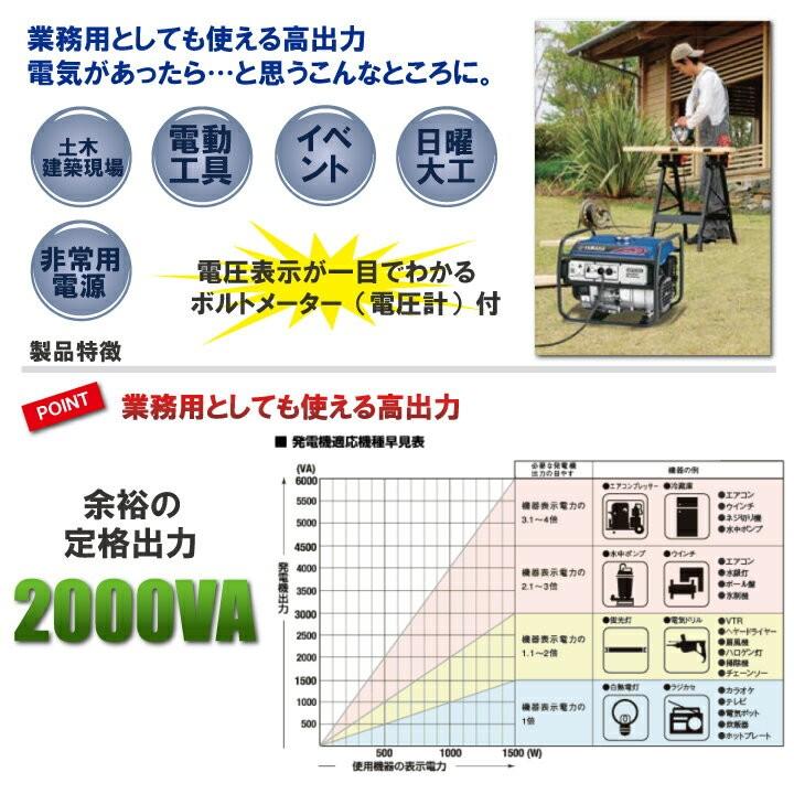 YAMAHA ヤマハ 発電機 EF23H スタンダード 2000W/2300W 2.0/2.3 YAMAHA ヤマハ 発電機 EF23H スタンダード 2000W/2300W 2.0/2.3