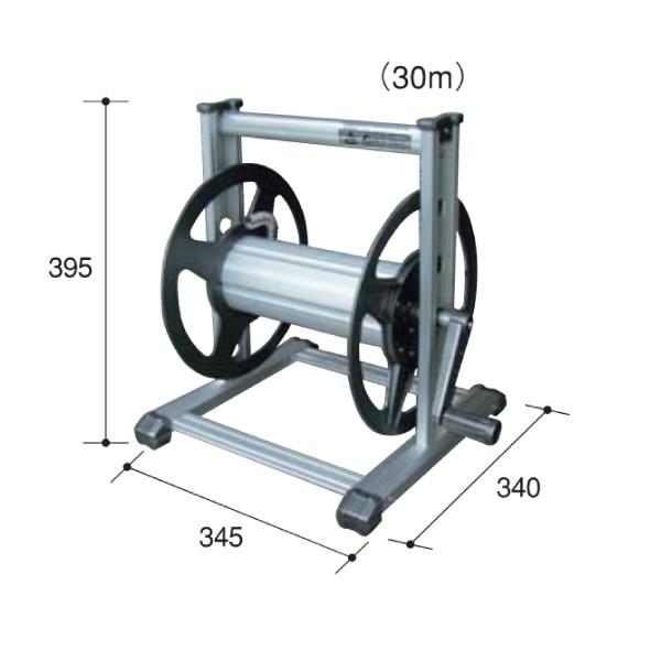 ホースリール アルミス巻取り機  30m 家庭用 巻取機 ホース径Φ15mで30m巻き取り ブラック・パープル ALUMIS｜bokunou｜02