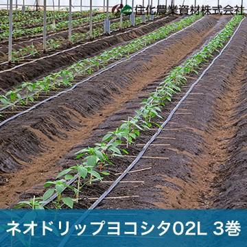 住化農業資材 灌水チューブ ネオドリップヨコシタ02L WB9020 200M × 3