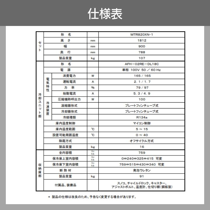 【現地組立サービス付き】三菱電機 玄米・農産物保冷庫 新米愛菜っ庫 MTR820XN 単相100V 保冷庫 業務用 二温度帯保冷庫 にこに庫｜bokunou｜04