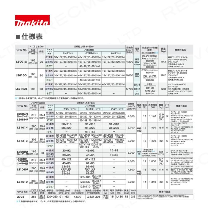 マキタ 充電式 卓上マルノコ LS600DRG｜bokunou｜02