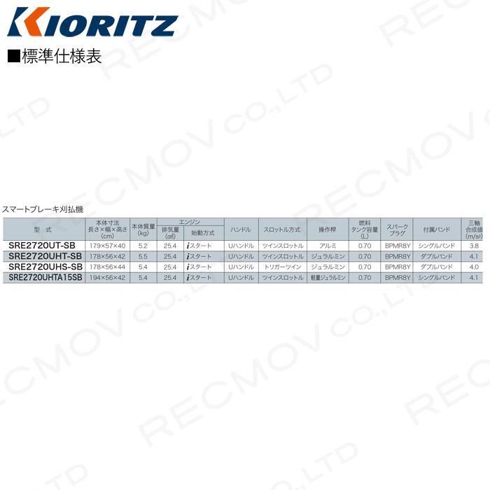 共立 草刈機 排気量 25.4cc Uハンドル 転倒時衝撃センサーで刈刃をとめる スマートブレーキ 肩掛け SRE2720UHT-SB 5.4kg｜bokunou｜02