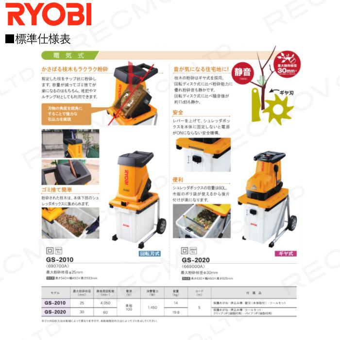 Ryobi リョービ ガーデンシュレッダ Gs 新品 未勤勉 未開封 Whirledpies Com