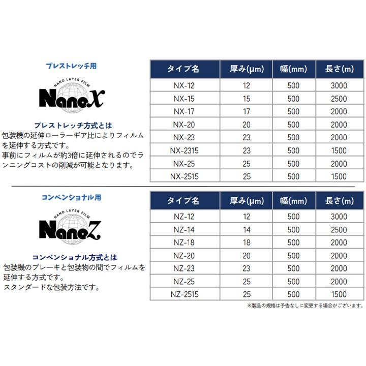 ストレッチフィルム 機械用 プレストレッチ用プレミアムタイプ NX-20