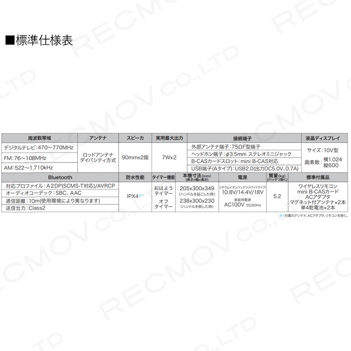 マキタ 充電式テレビ TV100[makita/TV/リモコン]_6