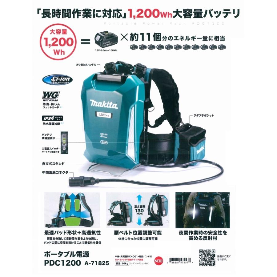 マキタ（makita） ポータブル電源 PDC1200 A-71825 大容量 蓄電池