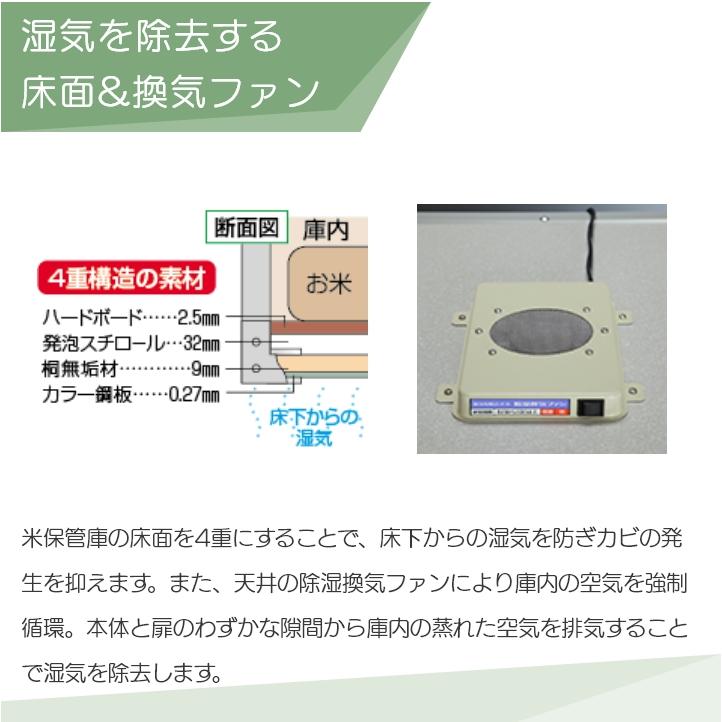 川辺製作所 総桐米保管庫 FN-03（ファン付） : ボクらの農業EC
