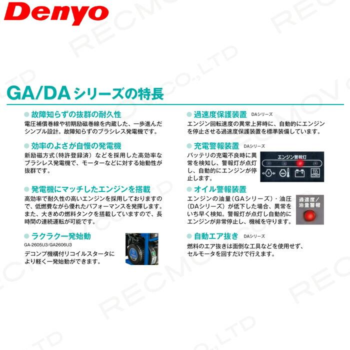 デンヨー 受注生産 納期別途ご案内 インバーター発電機 GE-2800SS-IV2