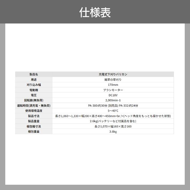 工進（KOSHIN） 下刈りバリカン SGB-180 バリカン 18V バッテリー式
