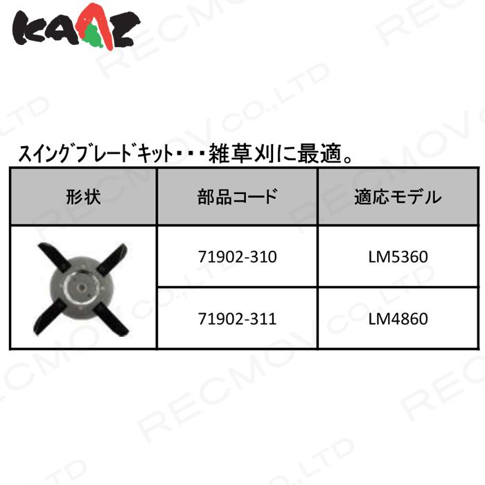 カーツ（KAAZ） スイングブレードキット 71902-310 部品 LM5360用