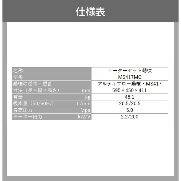丸山製作所 モーターセット動噴 アルティフロー動噴 MS417MC