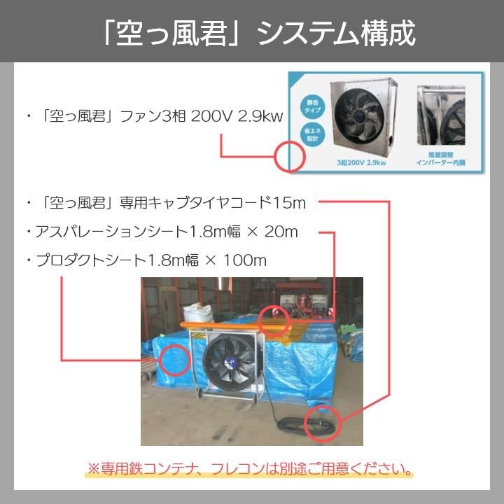 空っ風君（からっかぜくん） 農業用乾燥機 農作物乾燥機 鉄コンテナの 