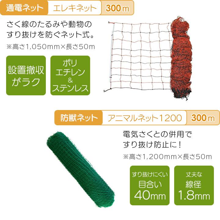 タイガー（TIGER） 入荷未定 電気柵 ソーラー セット 300m サル対策