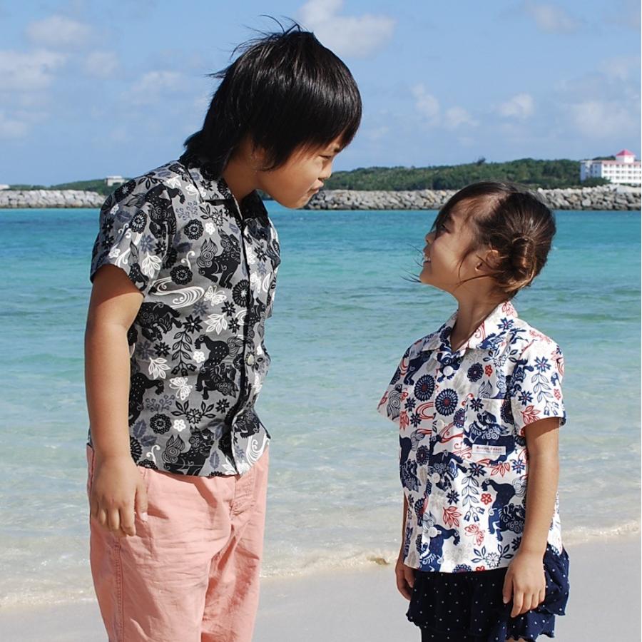 アロハシャツ｜紅型柄シーサー【在庫限り】 : Bokura Beach