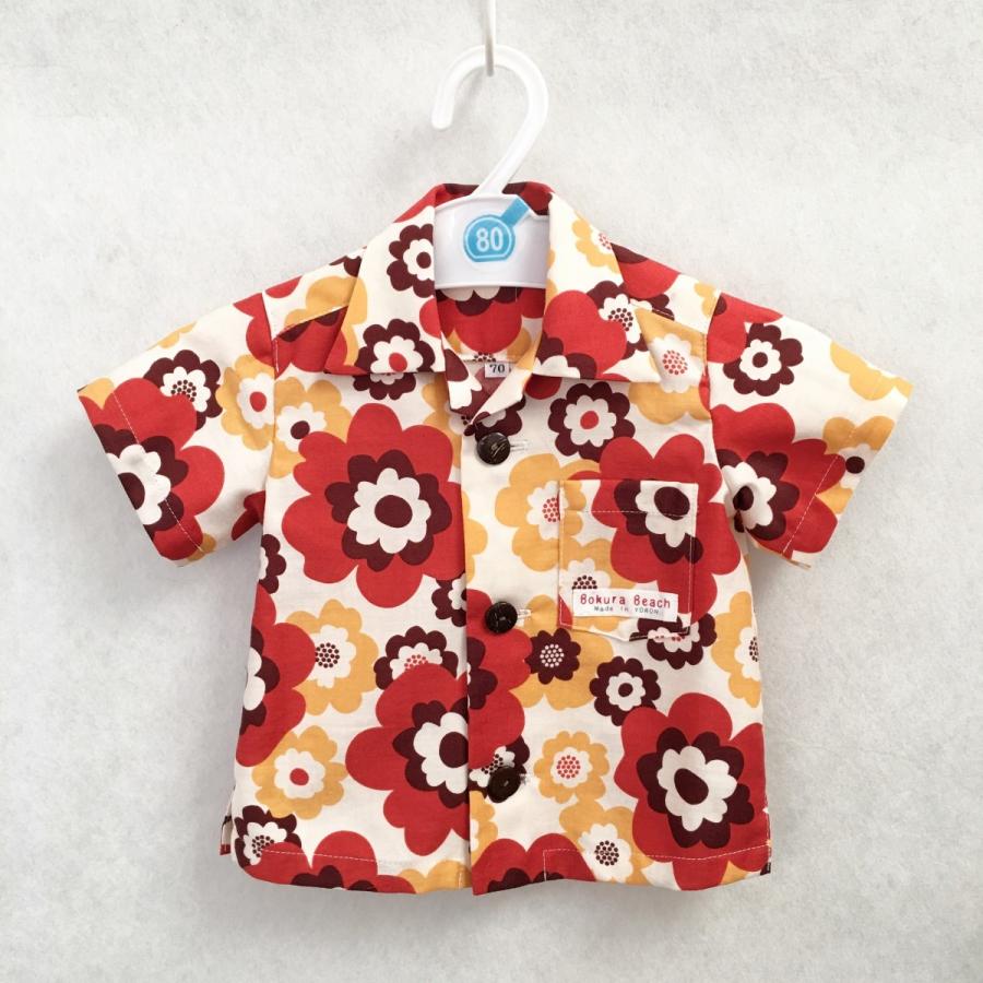 アロハシャツ レトロフラワー ベビー70 爆売り