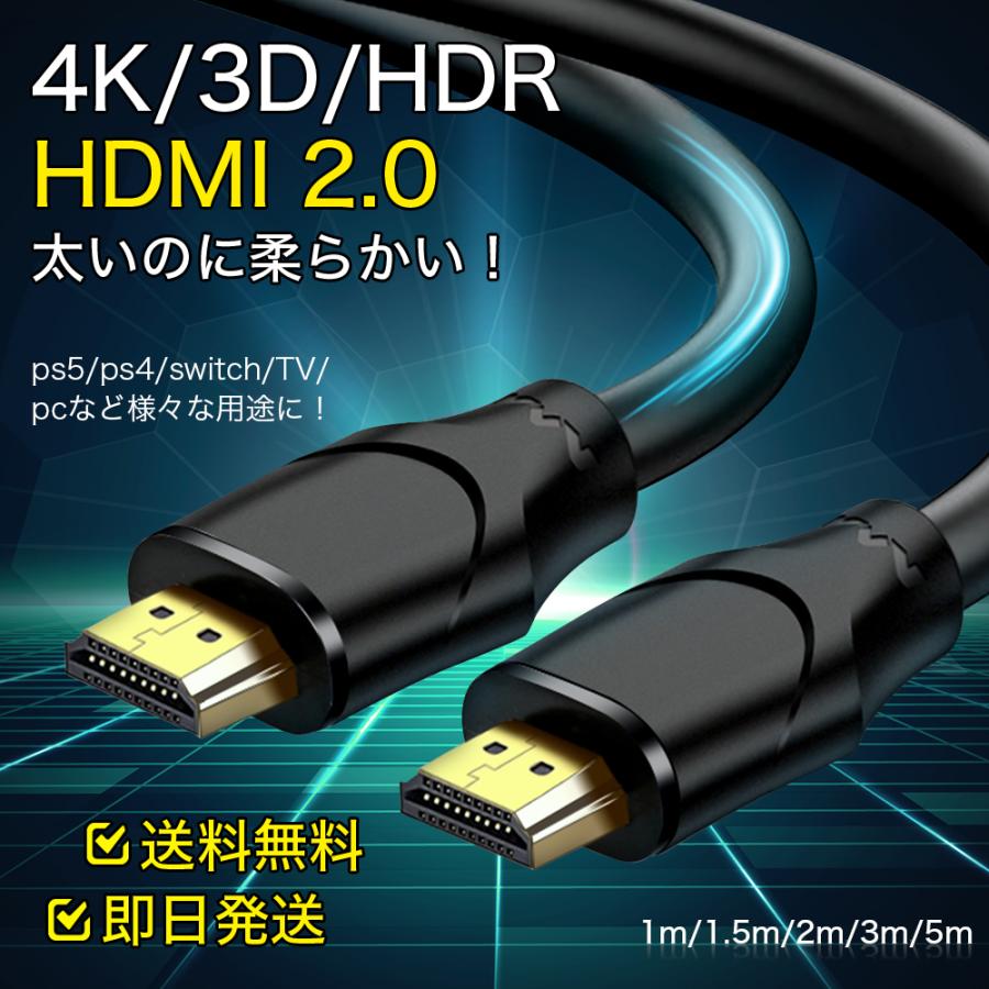 HDMIケーブル 1.5m タイプAオス HD 4K 60Hz対応
