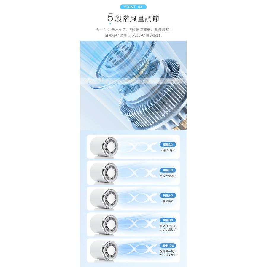 5Way ハンディファン 冷却プレート クリップファン クリップ 扇風機
