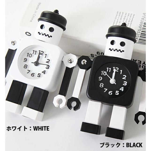 き*ち様 Black Weirdos 置き時計 目覚まし時計 おもしろ 置き時計 アナログ おしゃれ 子供 卓上 時計