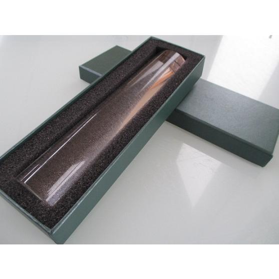クリスタル文鎮 かまぼこ型 書道用品 35×180×20mm 重量300g 書道小物