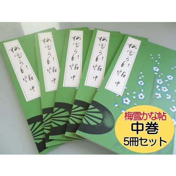 送料無料 梅雪かな帖(中)×5冊セット 書道用品 全31ページ 安藤聖空