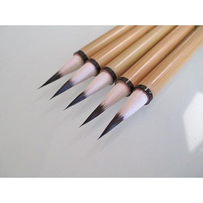 栗成 大七紫三羊毫 5本セット 定価8250円 書道用品 唐筆 写経筆 小筆