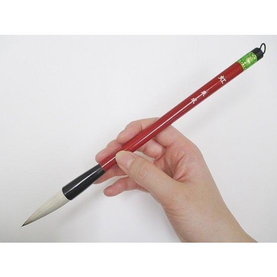 栗成 虹 白毛 赤色軸 習字 学生用 毛筆 太筆 書道筆 送料無料 Rissei Niji Shiroge Red 工房 墨彩舎 通販 Yahoo ショッピング