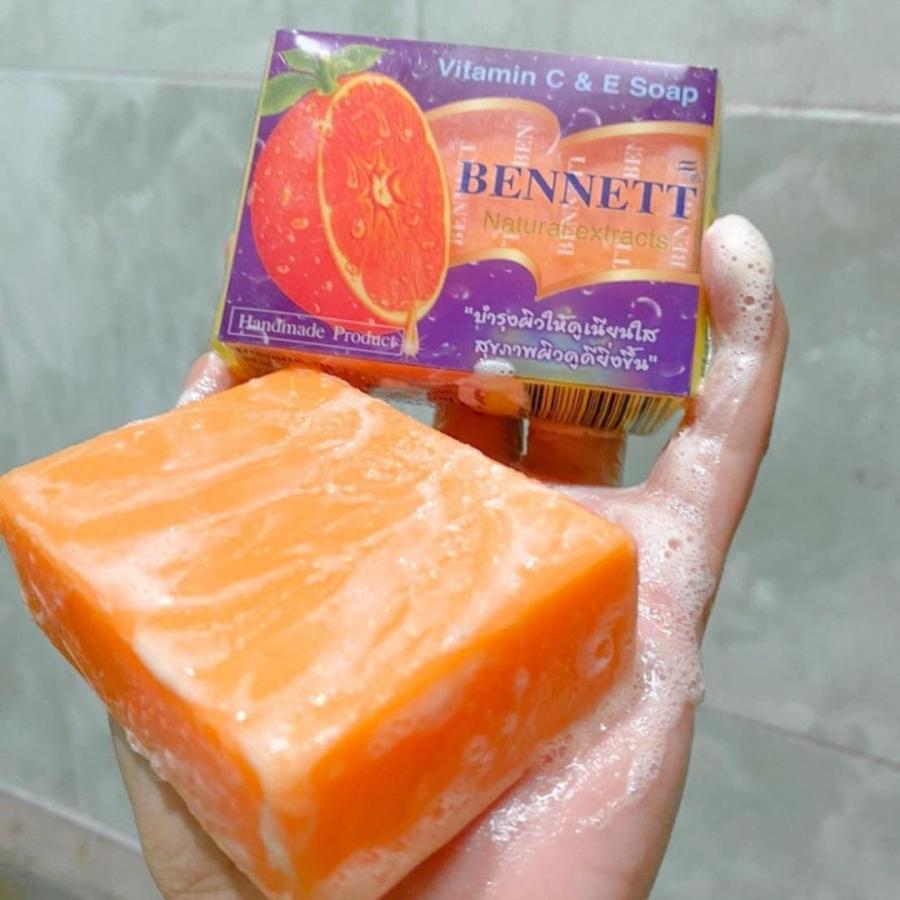 BENNETT（ベネット）ビタミン　C&E配合　石鹸　130g　アジア　雑貨　タイ　美容　ニキビ　くすみ　洗顔　オレンジ｜bokuzou-shop｜02