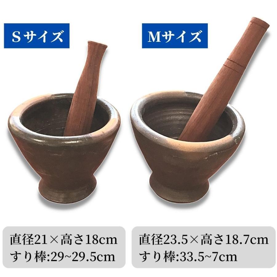 クロックディンパオ（素焼き臼）Mサイズ ソムタムクロック 軽量 タイ