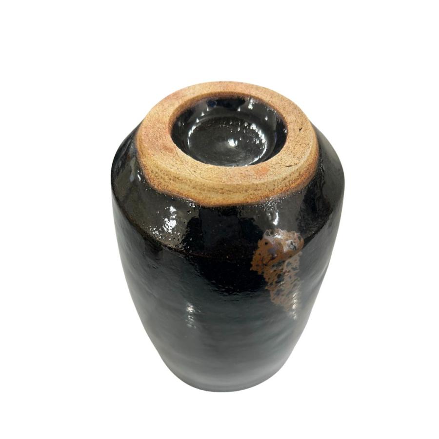 益子焼 文八窯 筒形 花瓶（小）菊池陶芸 焼き物 骨董品 アンティーク