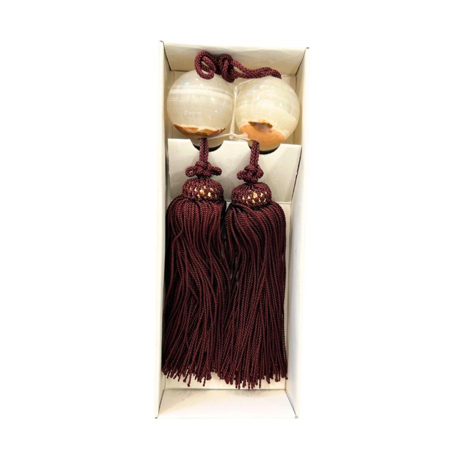 高級石材 風鎮（赤紫）掛け軸 アンテーク 飾り 石 インテリア