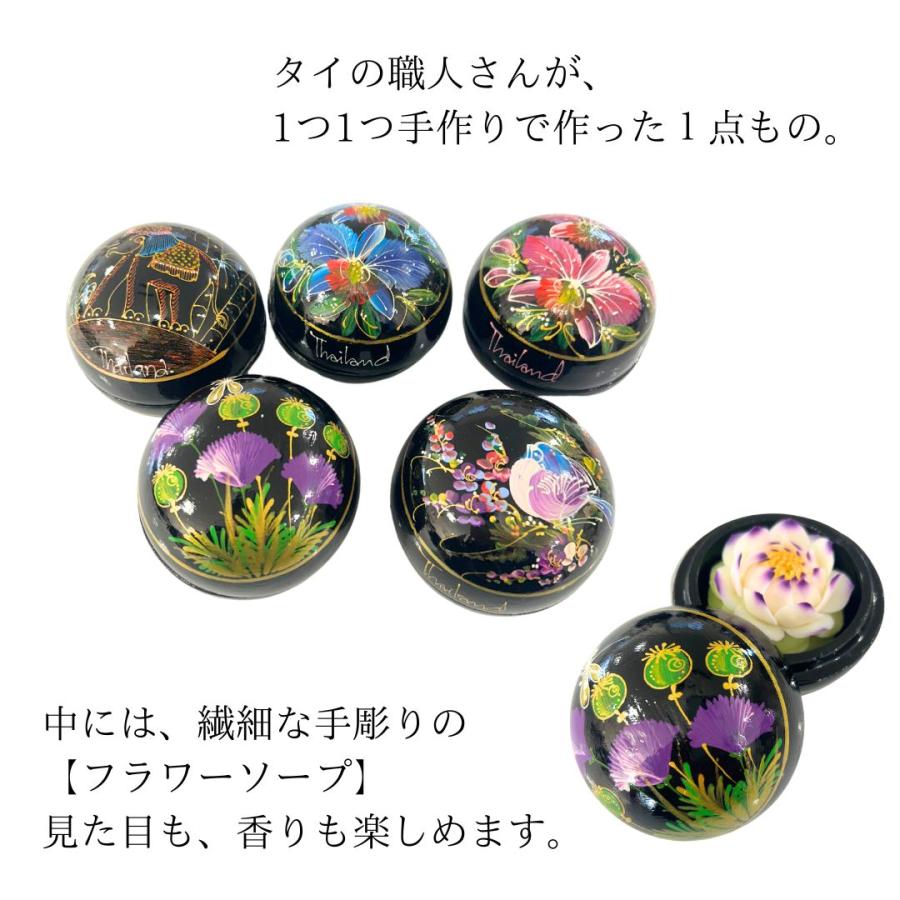 ソープカービング フラワー 手作り タイ 土産 石鹸 アロマ 花 海外 