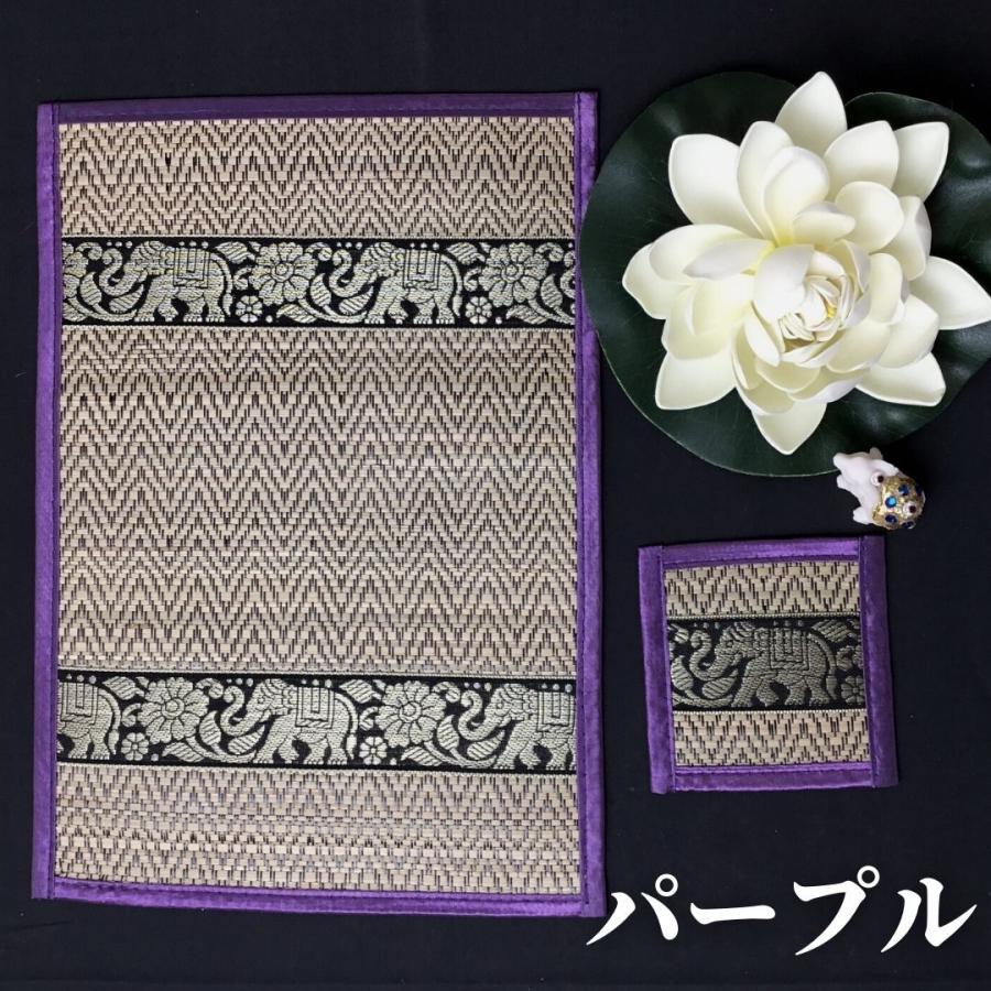 お洒落な ランチョンマット／コースター 6組セット 10Color アジアン