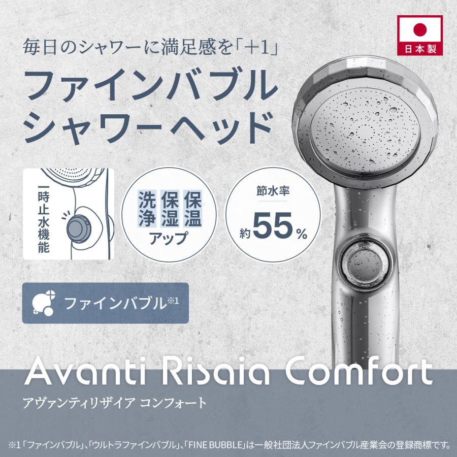 シャワーヘッド マイクロ ナノバブル 日本製 節水 手元スイッチ 止水