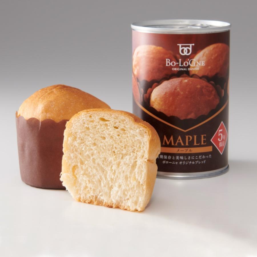 【納期約2ヶ月】ボローニャ 非常食 缶詰パン 備蓄deボローニャ 5年 保存 24缶 セット プレーン メープル ライ麦オレンジ | ボローニャ | 10