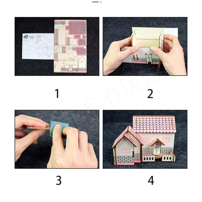 送料無料 木製3Dパズル 立体パズル パズル手作り 木製 クラフト キット