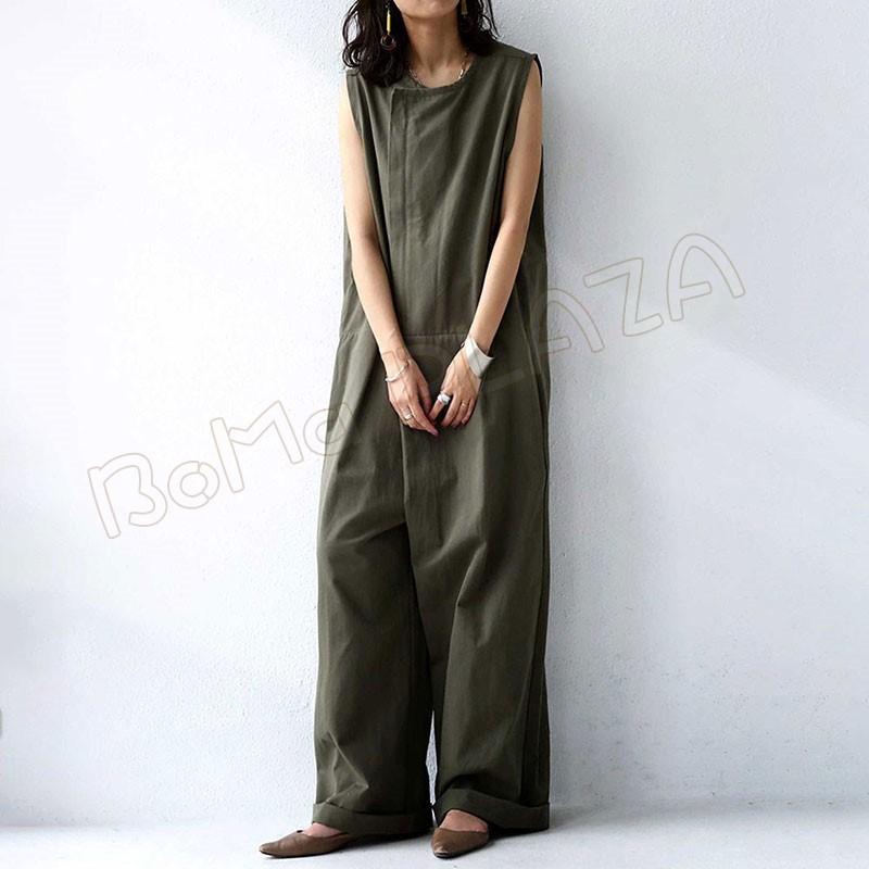 オールインワン レディース ノースリーブ ロンパース ジャンプスーツ