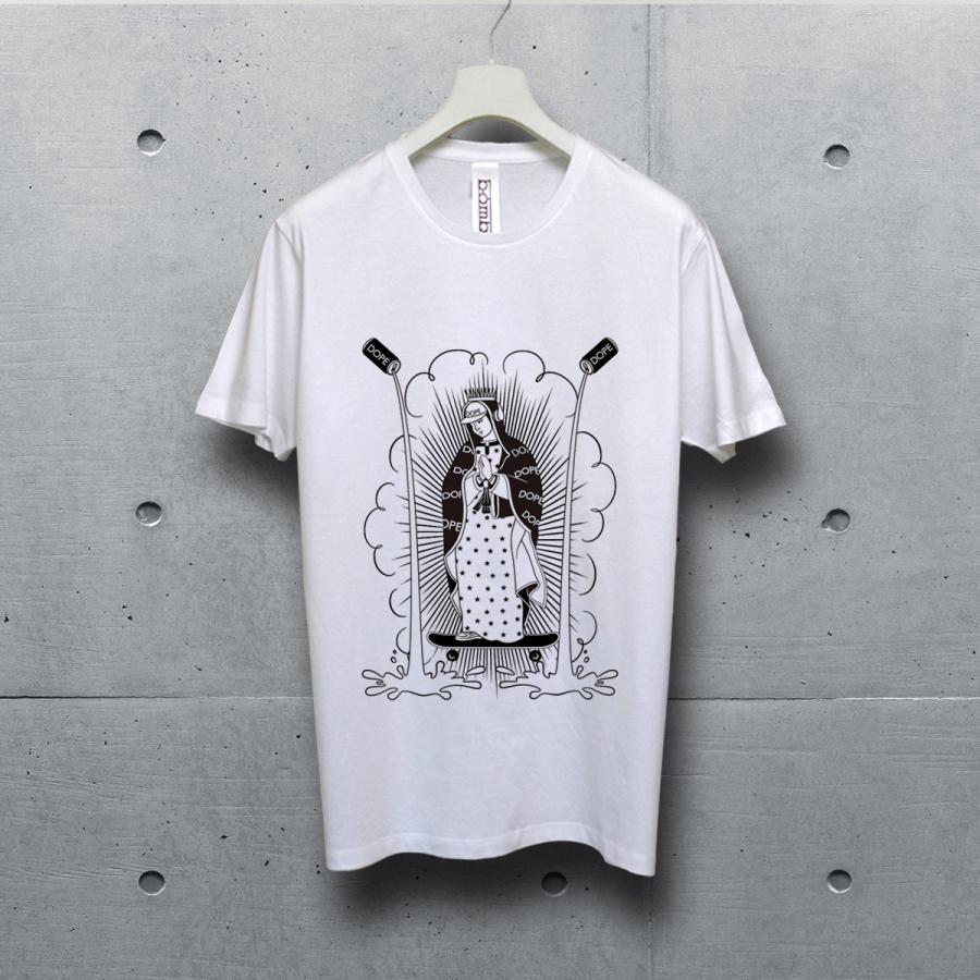 マリア様 17才 DOPE GIRL B 半袖カットソー ユニセックスTシャツ bombing メンズレディース兼用デザイン 偉人パロディ ポップアート ストリート |  | 01