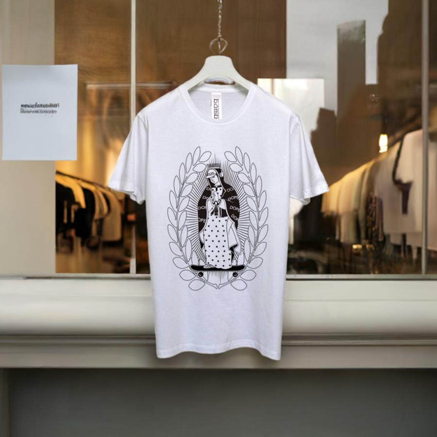 マリア様 17才 DOPE GIRL C 半袖カットソー ユニセックスTシャツ bombing メンズレディース兼用デザイン 偉人パロディ ポップアート ストリート |  | 01