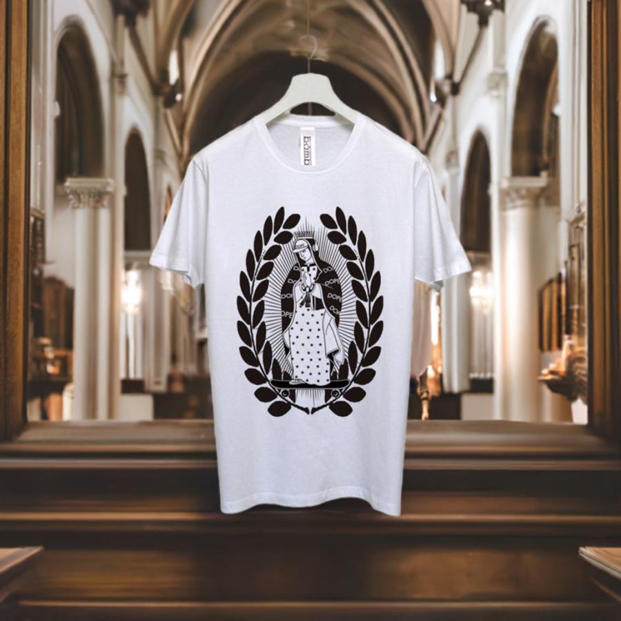 マリア様 17才 DOPE GIRL D 半袖カットソー ユニセックスTシャツ bombing メンズレディース兼用デザイン 偉人パロディ ポップアート ストリート |  | 01