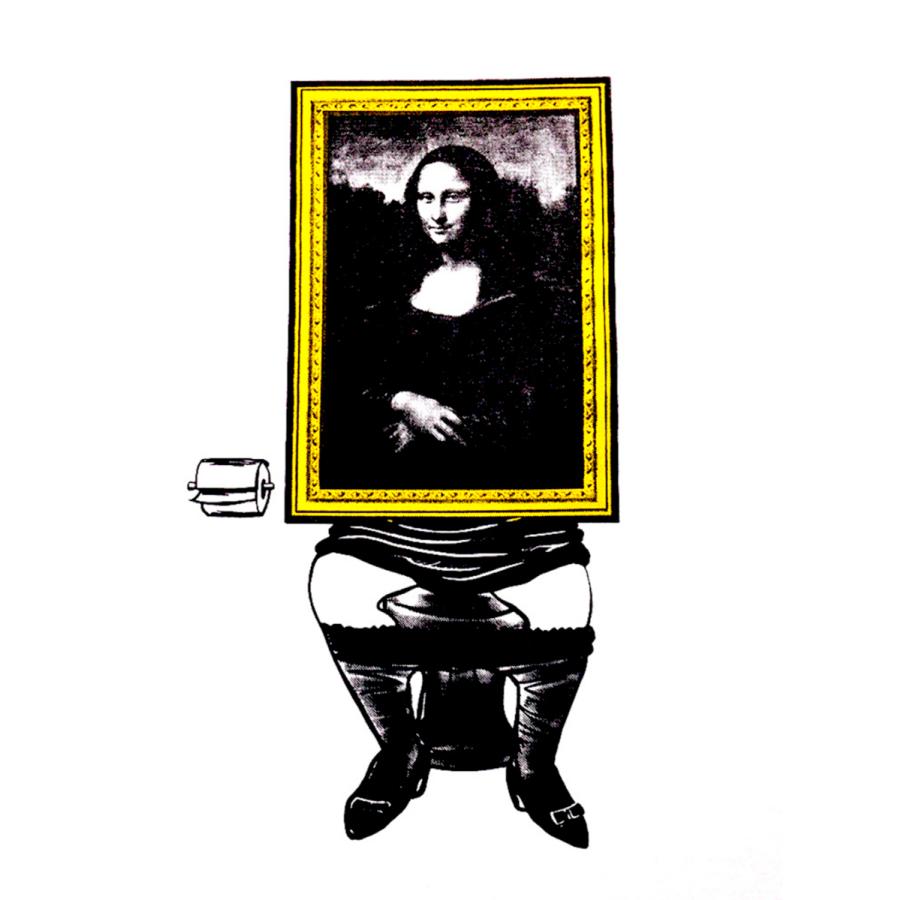 モナリザ トイレ Mona Lisa Toilet 半袖カットソー ユニセックスTシャツ bombing メンズレディース兼用デザイン 偉人パロディ ポップアート ストリート |  | 01